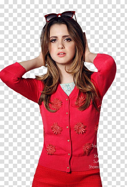 Laura Marano, woman holding her hair transparent background PNG clipart