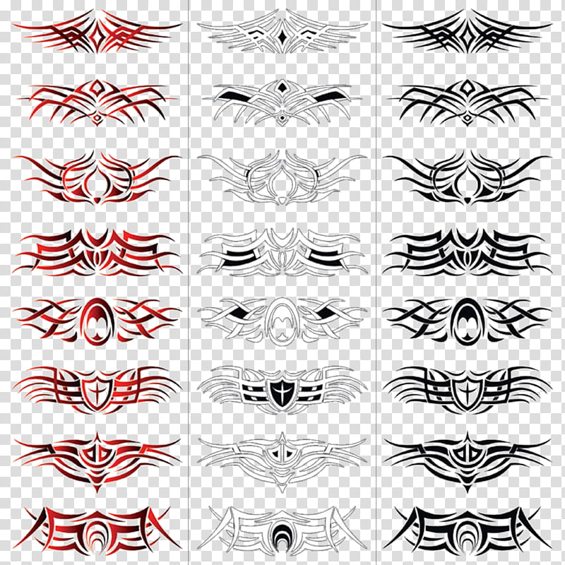 Tattoos, assorted-color tribal logo illustrationm transparent background PNG clipart
