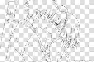 Clip Art Collection Of Free Drawing - Anime Couple Base Kissing , Free  Transparent Clipart - ClipartKey