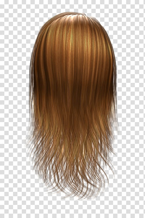 Hair Texture Renders , long brown hair illustration transparent background PNG clipart