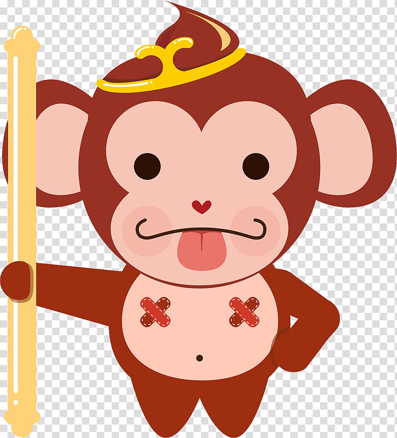 Chinese New Year Character, Sycee, Comics, Cartoon, Animation, Japanese Cartoon, Baidu, Monkey transparent background PNG clipart