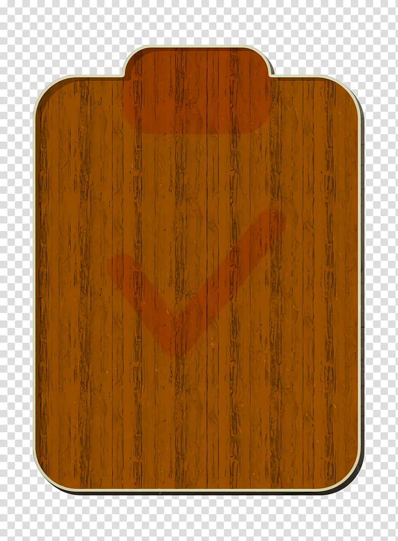 clipboard icon confirm icon data icon, File Icon, Folder Icon, Orange, Brown, Wood, Tan, Wood Stain transparent background PNG clipart