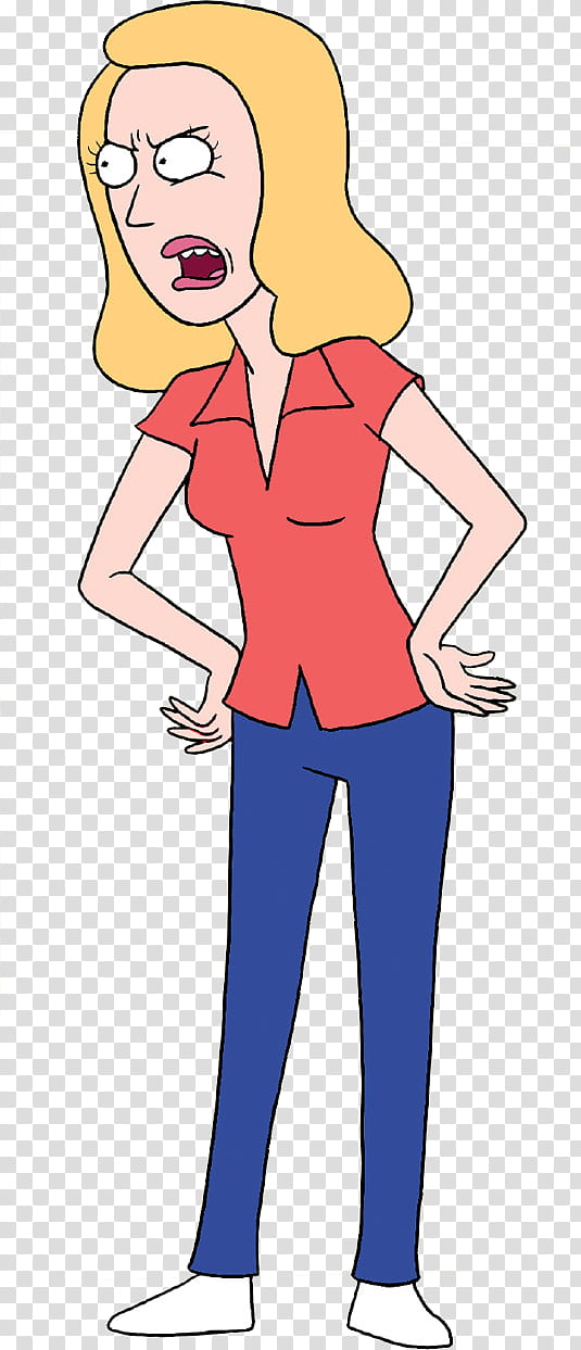 Rick And Morty Hq Resource Female Cartoon Character Wearing Red Shirt