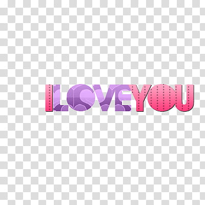text, purple and pink I love you text transparent background PNG clipart