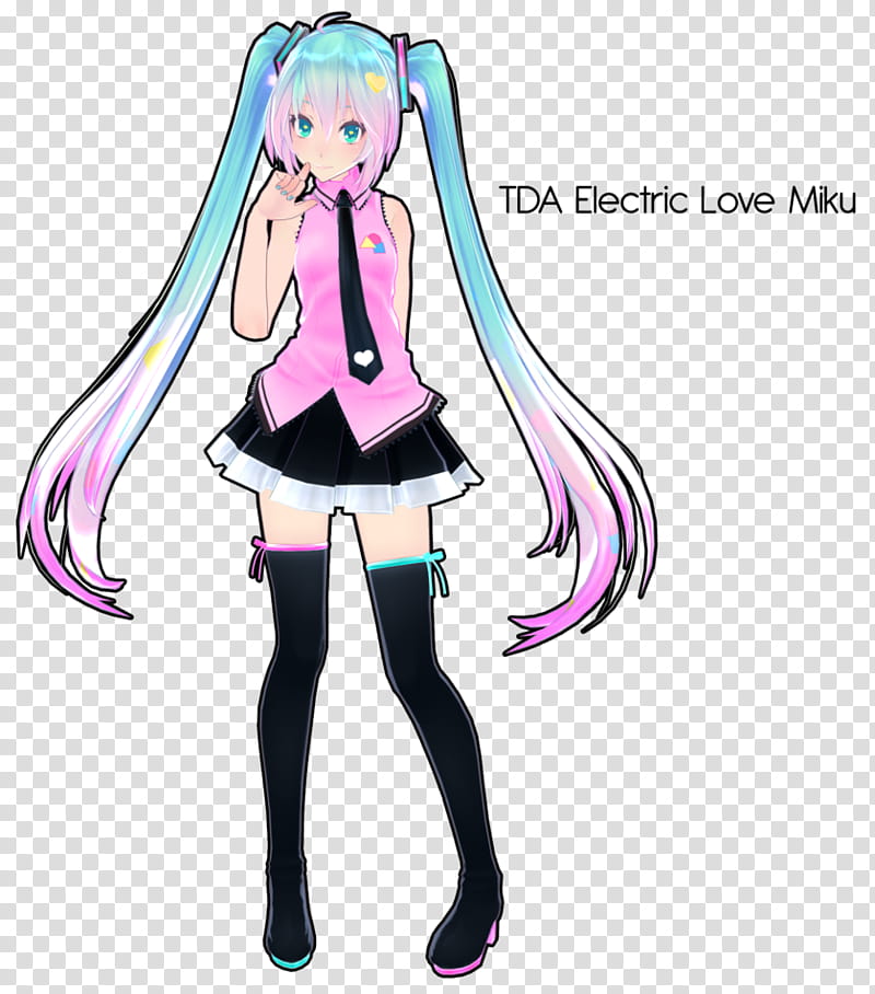 TDA Electric Love Miku DL, female anime character transparent background PNG clipart