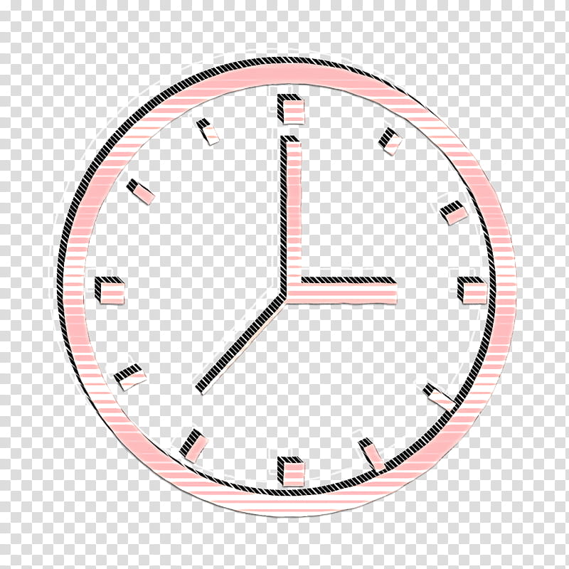 Circular clock tool icon education icon Clock icon, Academic 2 Icon, Pink, Analog Watch, Line, Wall Clock, Home Accessories, Circle transparent background PNG clipart