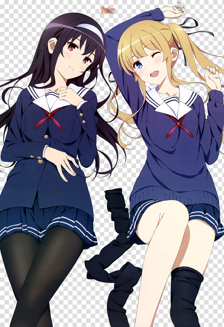 Utaha Eriri (Saekano), HD Render v, female characters transparent background PNG clipart