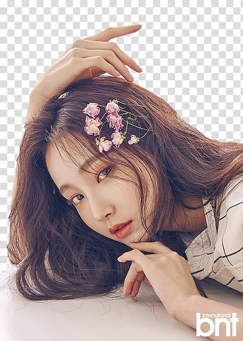 Yeonwoo Momoland PT, woman lying on white surface transparent background PNG clipart
