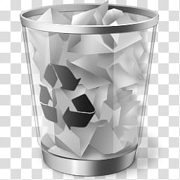 Black Vista Icon , Recycle Bin (Full, white and black plastic organizer transparent background PNG clipart