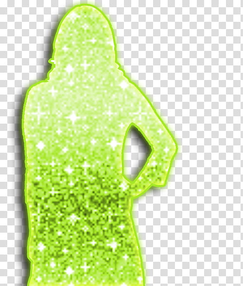 Dianna Agron silueta Glitter Verde transparent background PNG clipart