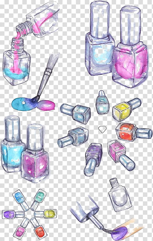 Plastic bottle, Glass Bottle, Nail Polish, Nail Care, Cosmetics, Drinkware, Solution transparent background PNG clipart