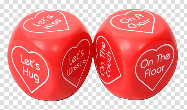 High resolution  Valentine s, two red dice transparent background PNG clipart