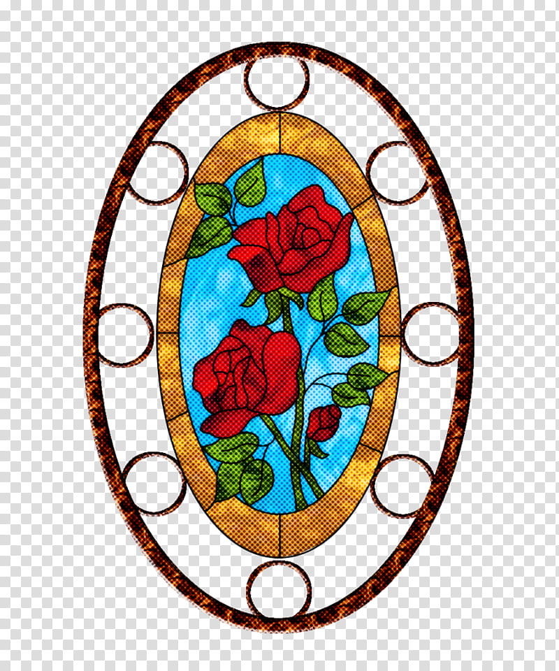 stained glass glass window oval circle transparent background PNG clipart