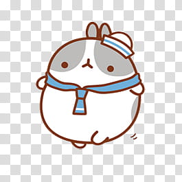 Molang chat sticker transparent background PNG clipart