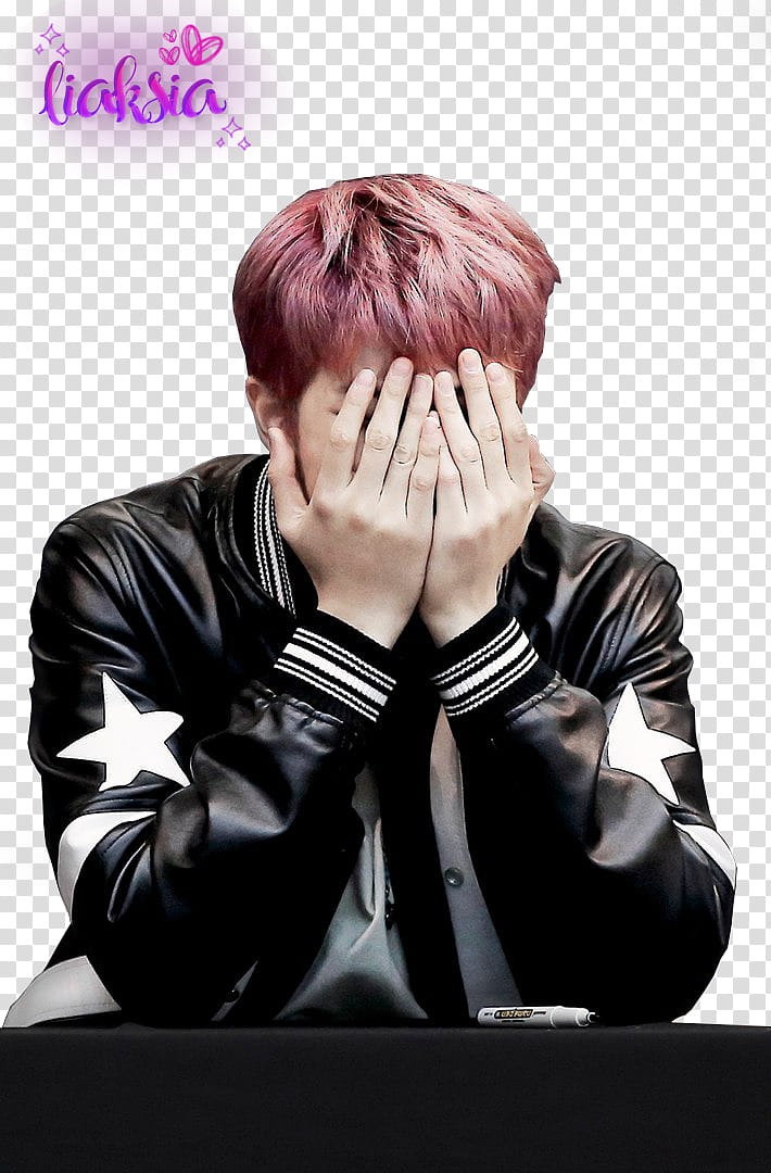 BTS Namjoon , man covering his face with his hands transparent background PNG clipart