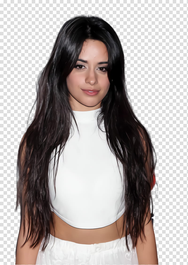 Hair, Camila Cabello, Singer, Long Hair, Bangs, Hair Coloring, Black Hair, Brown Hair transparent background PNG clipart