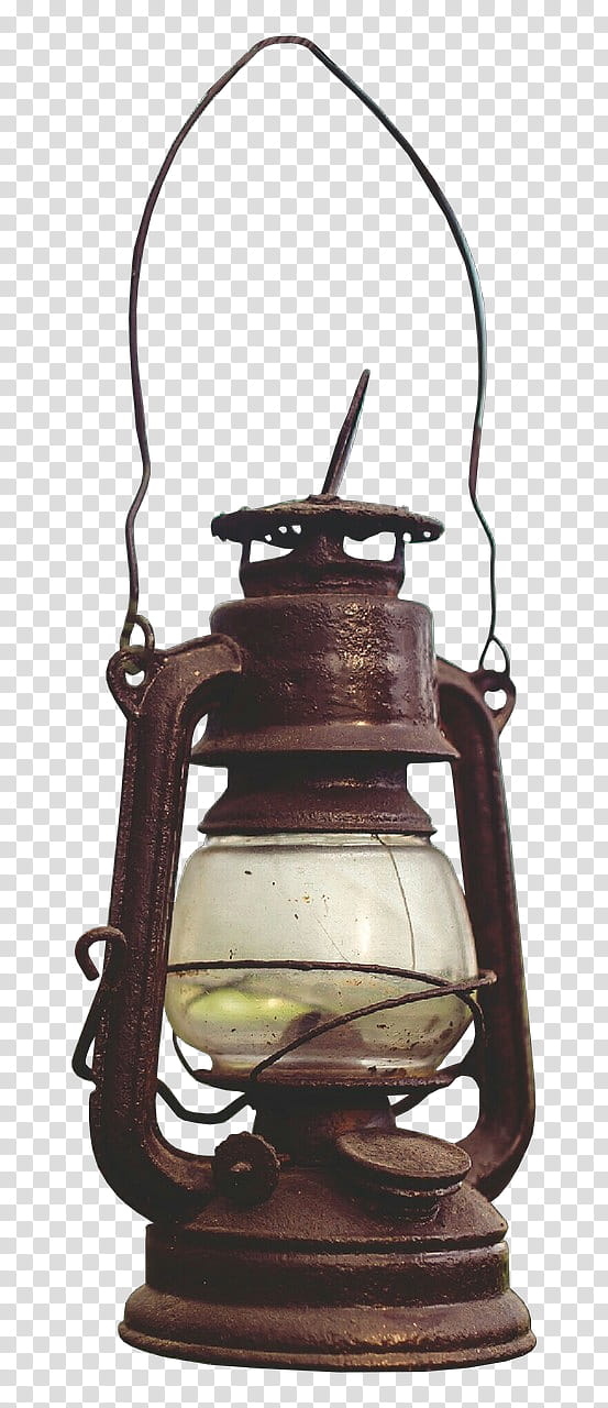 lantern lighting oil lamp candle holder lamp, Light Fixture, Metal transparent background PNG clipart