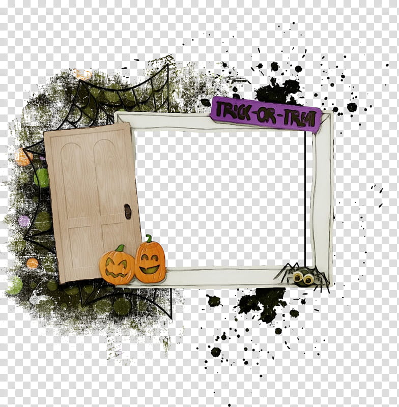 Watercolor Background Frame, Paint, Wet Ink, Trickortreating, Halloween , Holiday, Film, Film Series transparent background PNG clipart