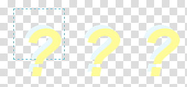 AESTHETIC, three yellow question marks transparent background PNG clipart
