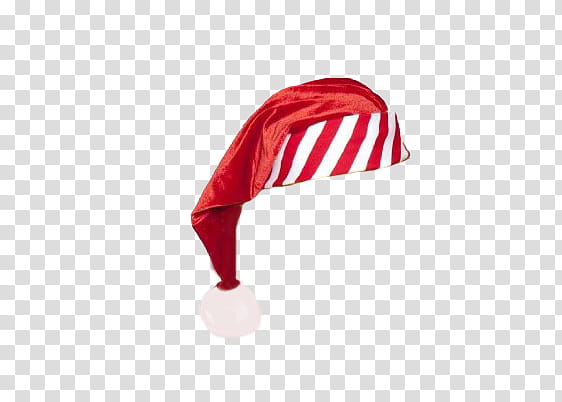 Christmas, red and white striped Santa hat transparent background PNG clipart