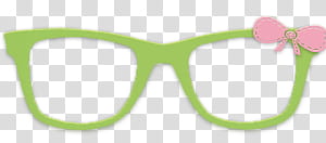 Lentes para dolls, green eyeglasses illustration transparent background PNG clipart