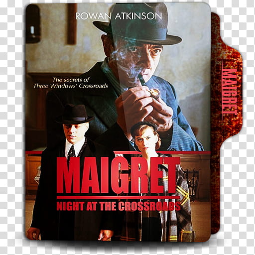 Maigret Folder Icon, Night at the crossroads transparent background PNG clipart