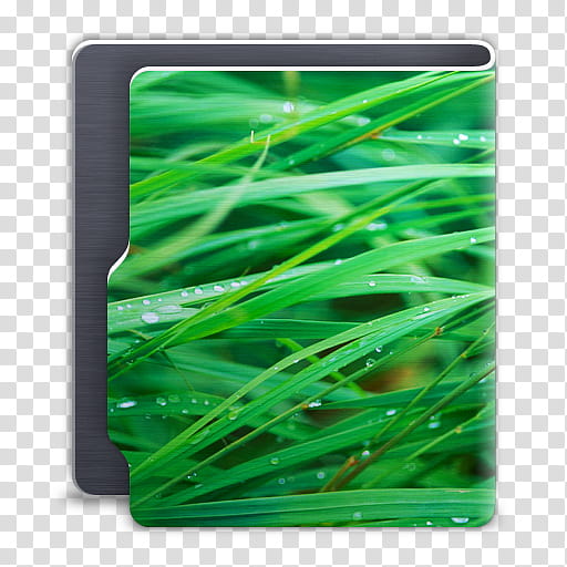 Aquave Metal Icon Set, green and gray grass folder icon art transparent background PNG clipart