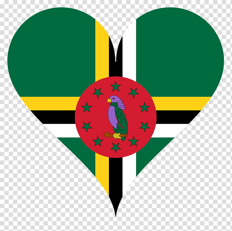 Heart Symbol, Dominica, Flag Of Dominica, Flags Of The World, Royaltyfree, , Green, Emblem transparent background PNG clipart