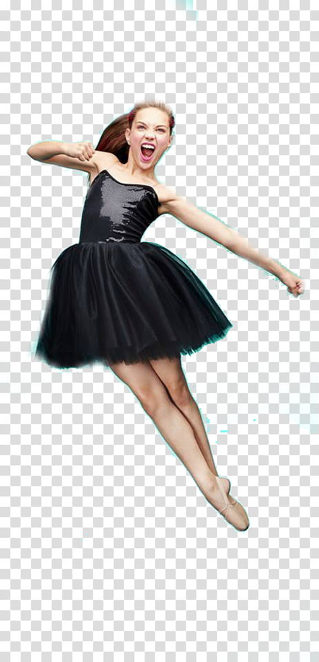 woman wearing black ballerina dress transparent background PNG clipart