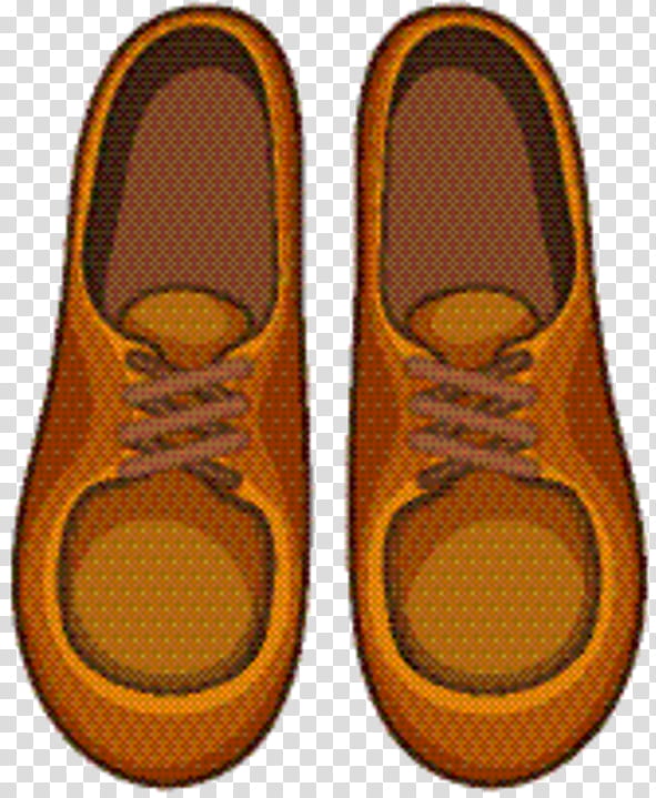 Orange, Slipper, Shoe, Walking, Footwear, Yellow, Tan, Brown transparent background PNG clipart