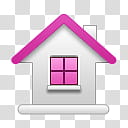 Girlz Love Icons , homescreen, white and pink house transparent background PNG clipart