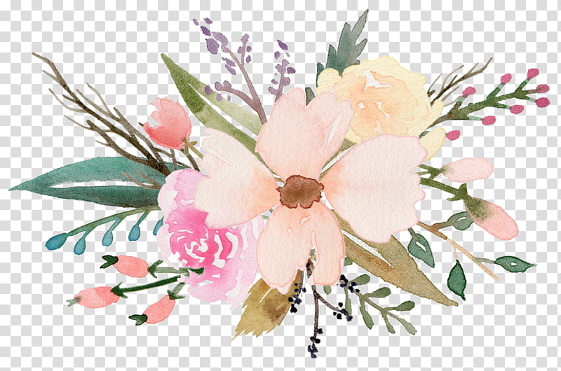 Flower Art Watercolor, Watercolor Painting, Floral Design, Modern Art, Gift, Pink, Cut Flowers, Plant transparent background PNG clipart