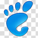 Ubuntu Linux Logo Icon, gnome water, blue foot print transparent background PNG clipart