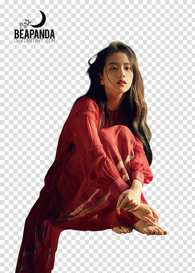 Jisoo BLACKPINK, woman crossing her arms with text overlay transparent background PNG clipart