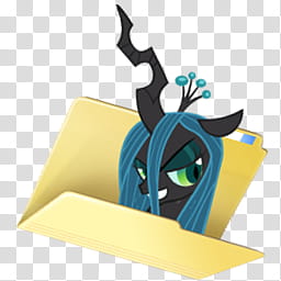 All icons in mac and ico PC formats, folder win, chrysalis (, black animal character with horn folder art transparent background PNG clipart