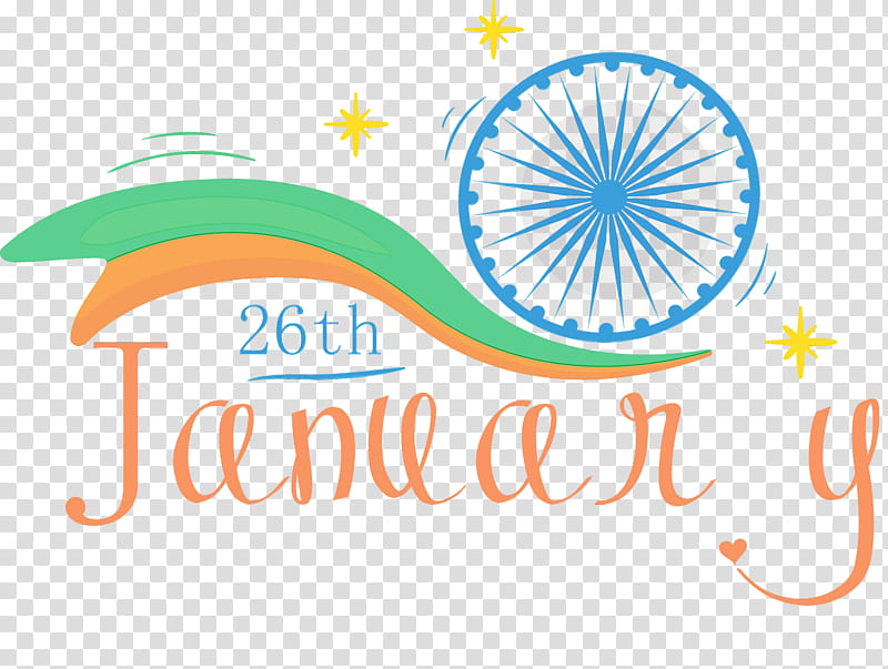 logo text font line, Happy India Republic Day, 26 January, Watercolor, Paint, Wet Ink transparent background PNG clipart