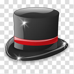 Release Shining Z , black and red top hat transparent background PNG clipart