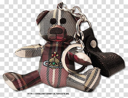 Accessori set, grey and red bear keychain transparent background PNG clipart