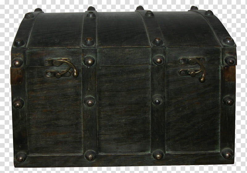treasure chest, black wooden chest transparent background PNG clipart