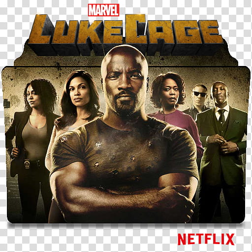 Luke Cage series and season folder icons, Marvel's Luke Cage ( transparent background PNG clipart