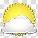Aero Cyberskin Weather Release, sun behind a cloud transparent background PNG clipart