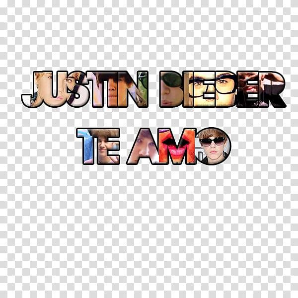 Texto Justin Bieber Te Amo transparent background PNG clipart