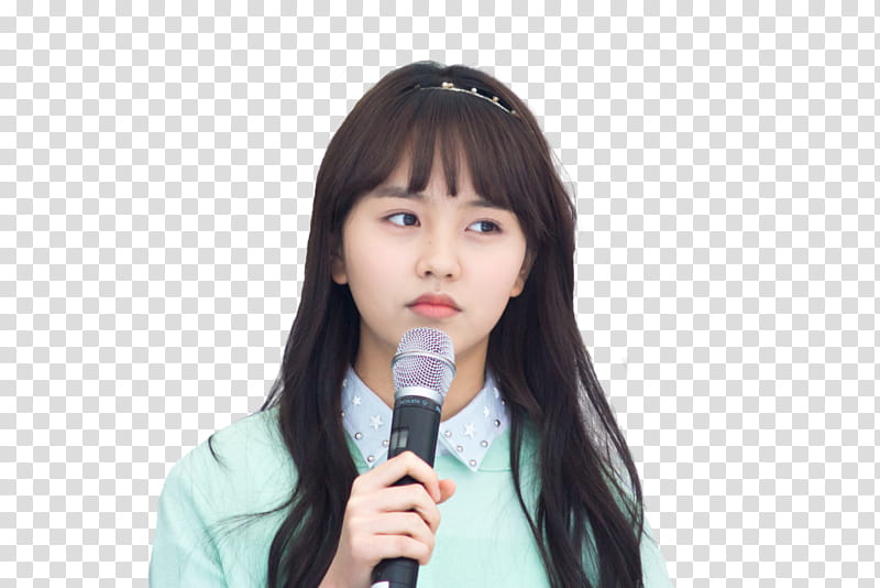 Kim So Hyun, woman holding microphone transparent background PNG clipart