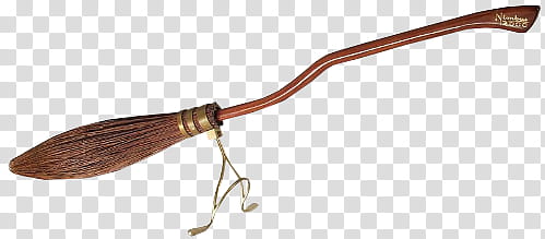 Potter , brown handle stick broom transparent background PNG clipart