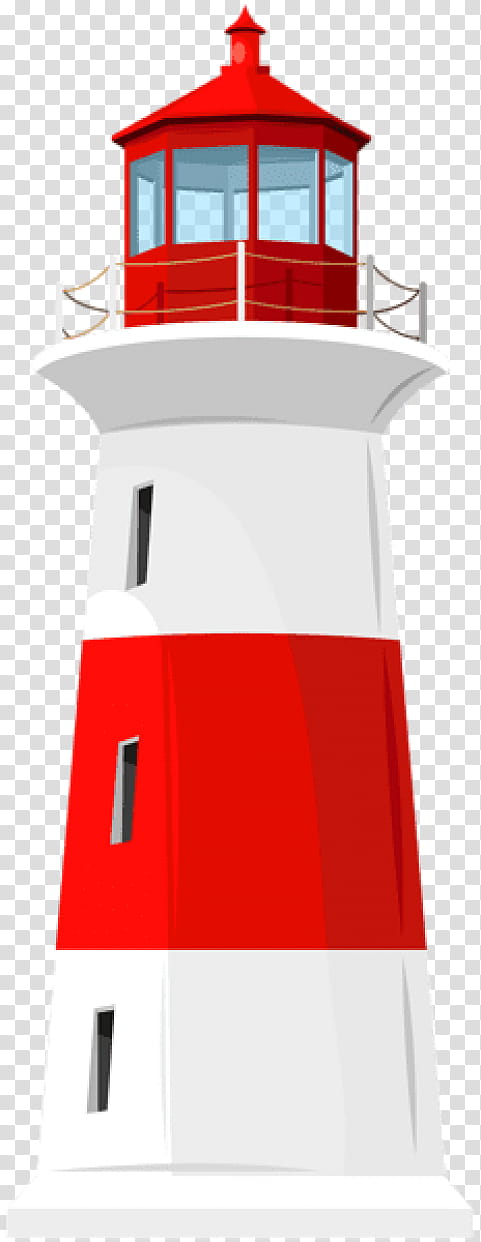 Red, Lighthouse, Tower, Beacon transparent background PNG clipart