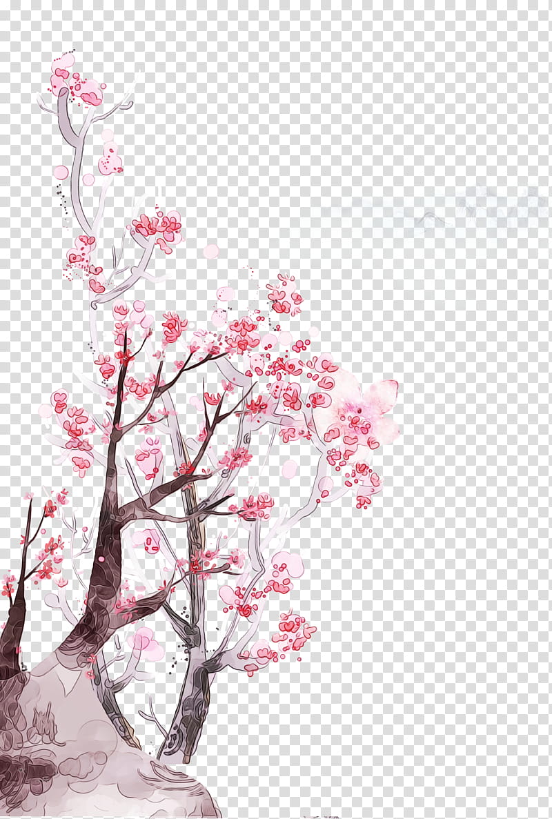 Watercolor Floral, Paint, Wet Ink, Cherry Blossom, Poster, Stau150 Minvuncnr Ad, Chinoiserie, Tourism transparent background PNG clipart
