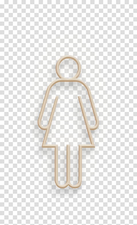 girl icon, Symbol, Metal transparent background PNG clipart