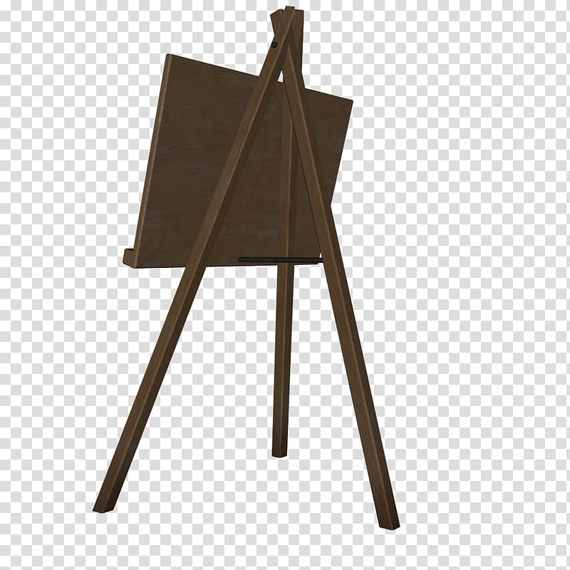 Easel, brown wooden easel board transparent background PNG clipart