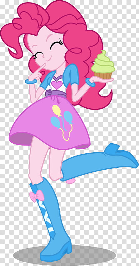 Pinkie Pie, Friendship Games v, pink haired girl character with pink and white dress and blue high-heeled boots illustration transparent background PNG clipart