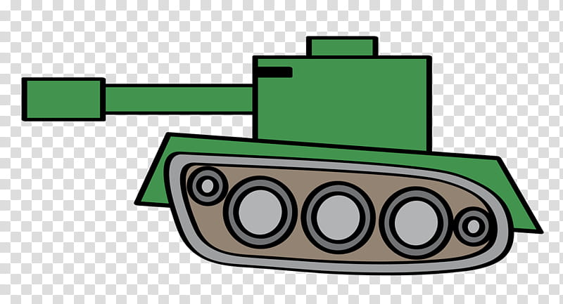 Cartoon army tank machine with big cannon ready Vector Image